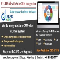 Vicidial suit CRM Integration provide by Dialerking technology